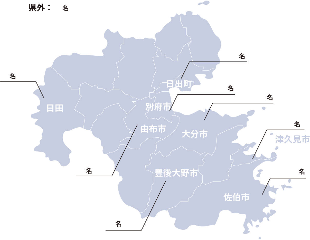 社員居住エリアマップ